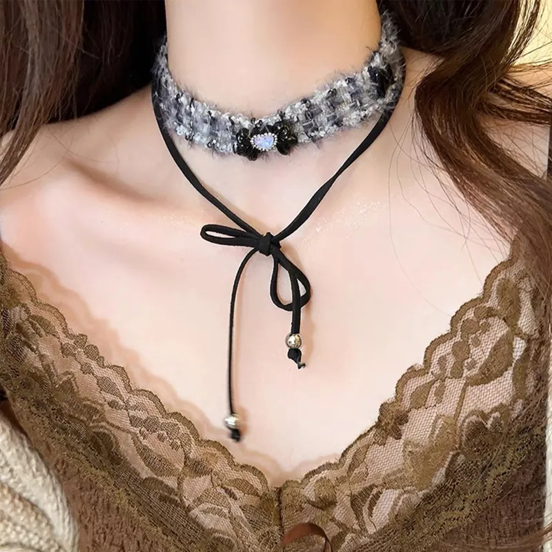 TEEX Rhinestone Necklaces Women's-2