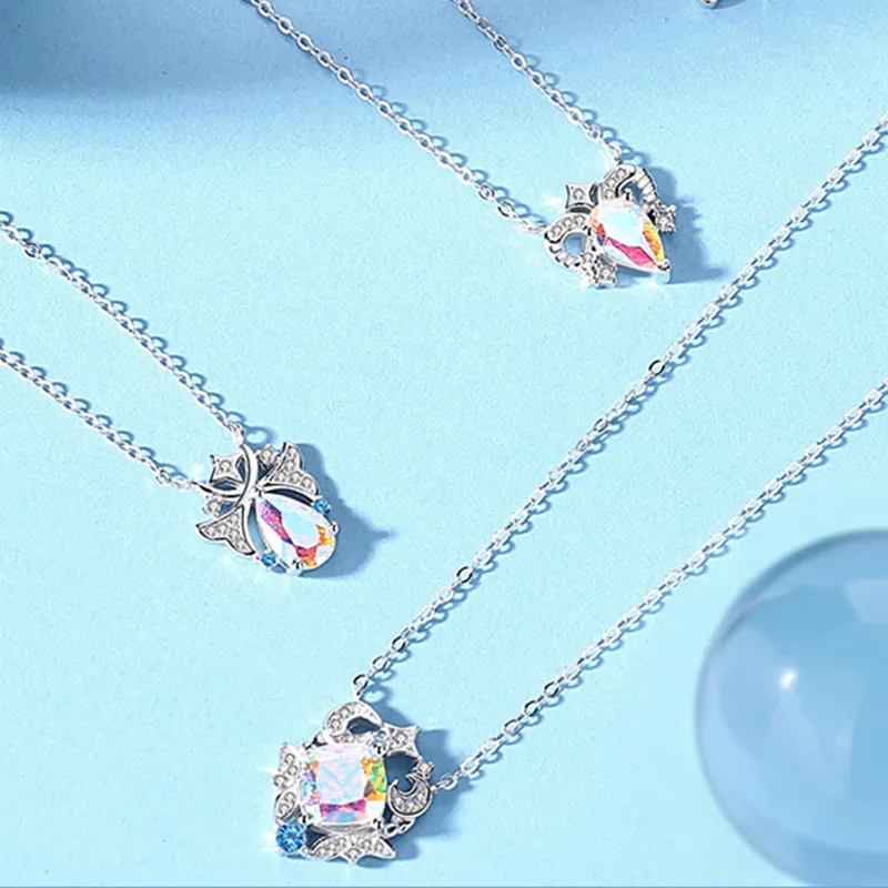 TEEX Sparkling Diamond Necklaces Women's-14