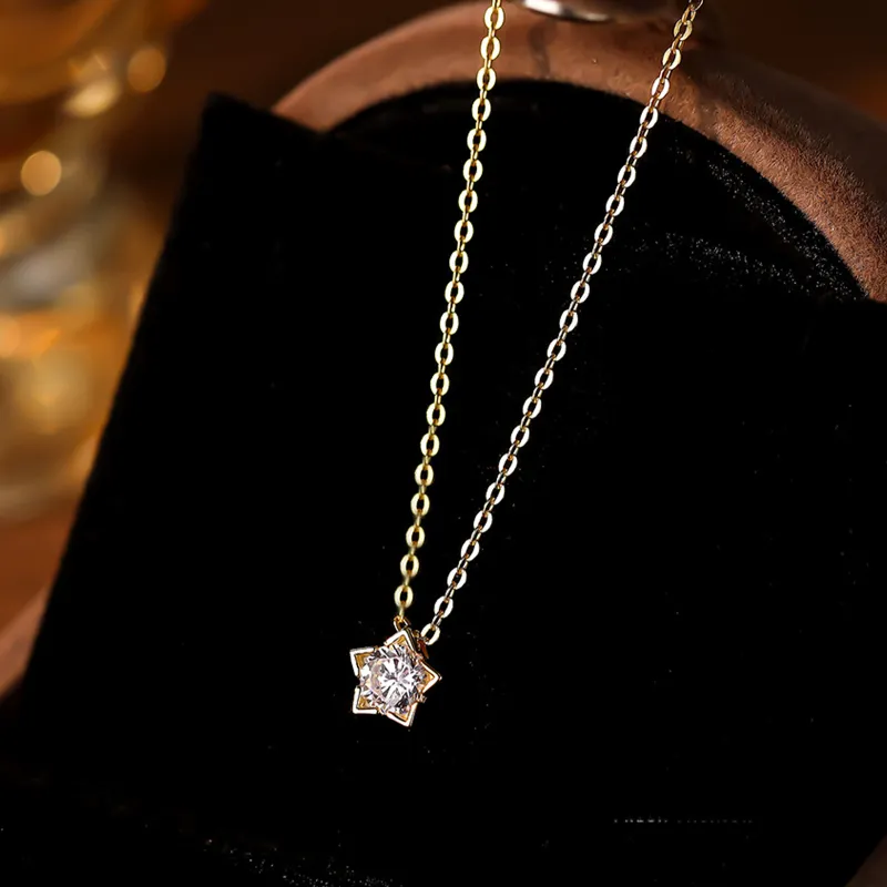 TEEX Sparkling Diamond Necklaces Women's-2