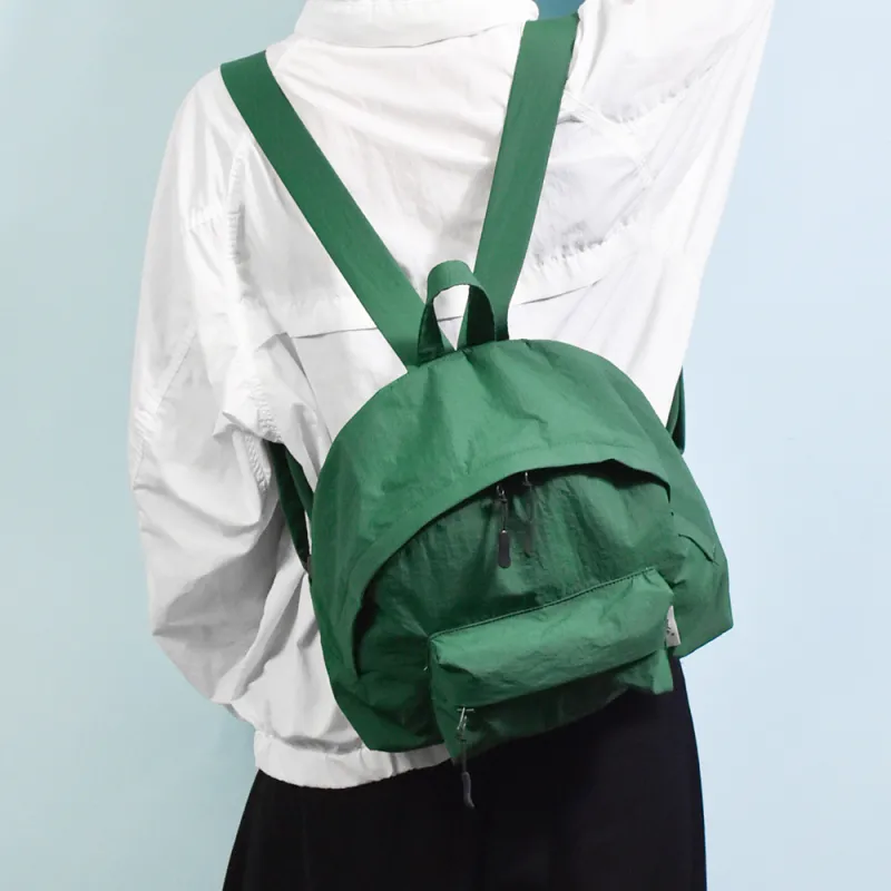 KOUGA Nylon Crepe Lightweight Small Backpack Women's IPad Bag Green, Burgundy, Black-1