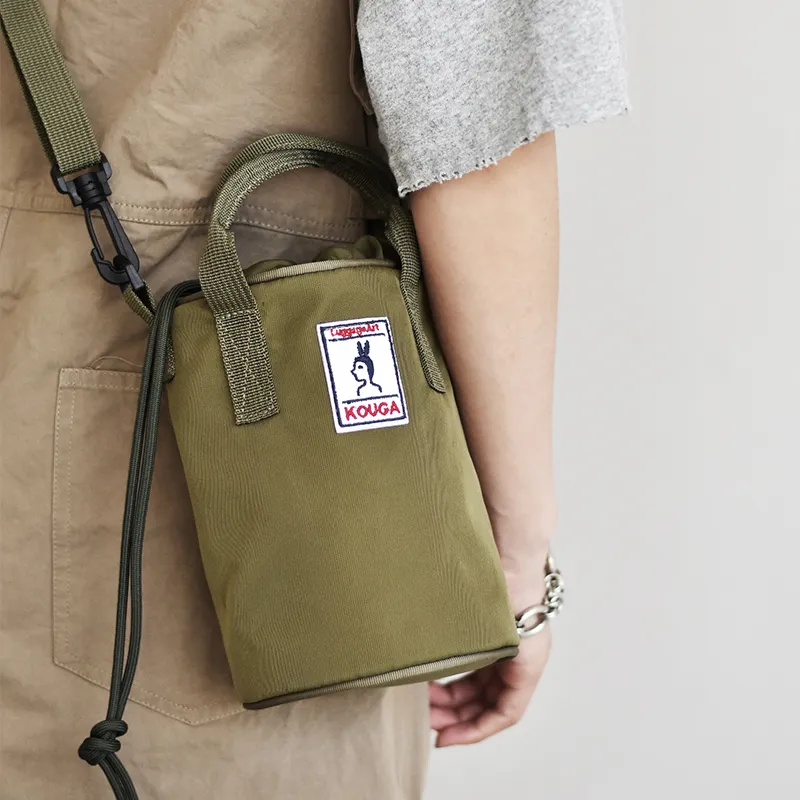 KOUGA Oxford Shoulder Bag, Crossbody Bag, Handbag Medium Size Women's Army Green/Light Blue-1