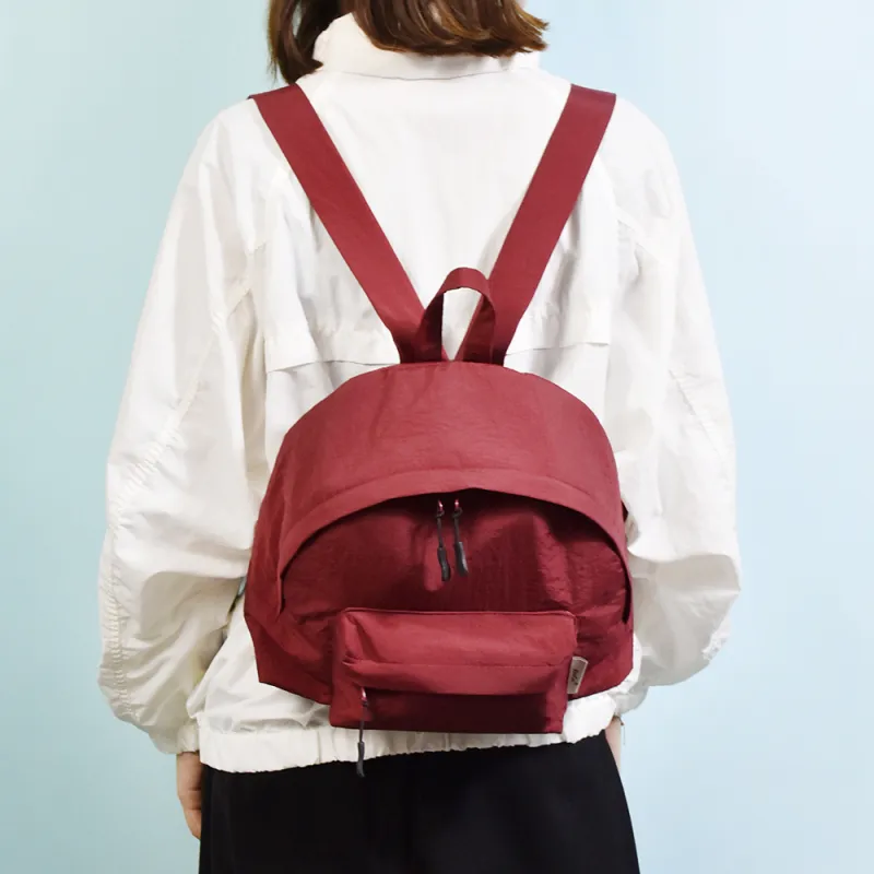 KOUGA Nylon Crepe Lightweight Small Backpack Women's IPad Bag Green, Burgundy, Black-4
