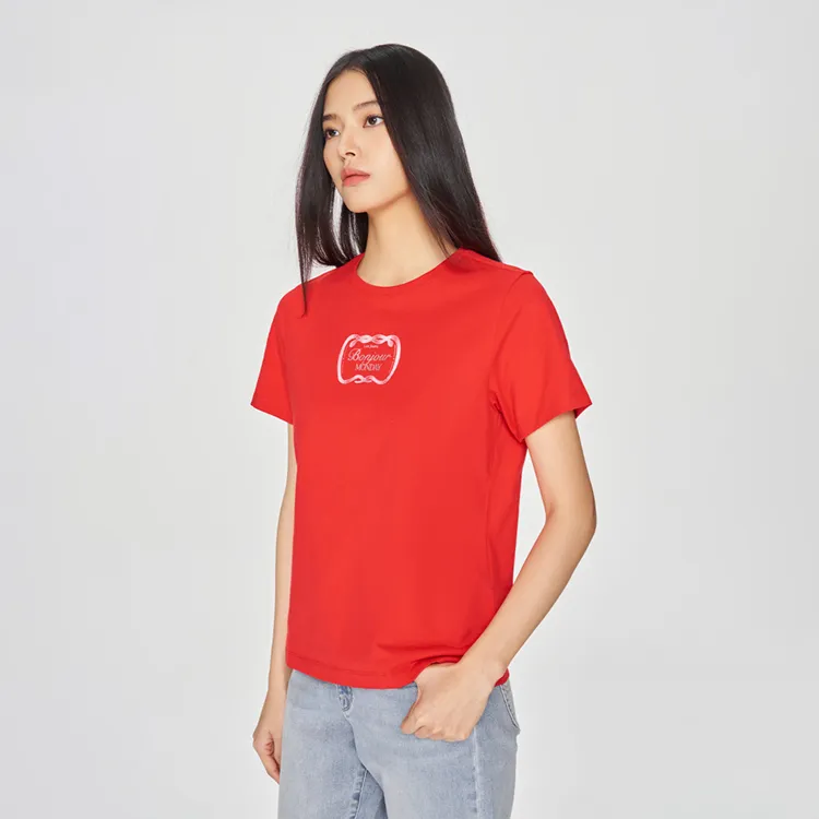 Lee SS25 Regular T Shirt Women's Red-5