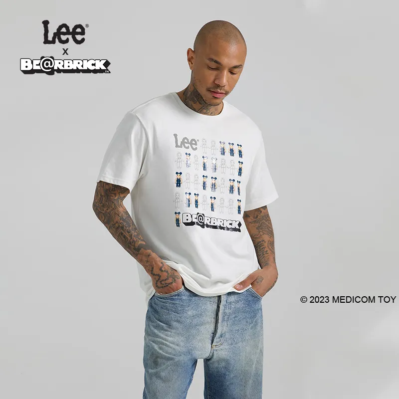 Be@rbrick X Lee T Shirts Men White-5