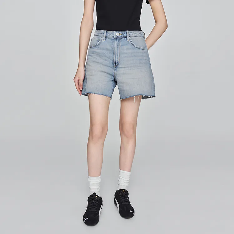 Lee Denim Shorts Women's Light Blue-3