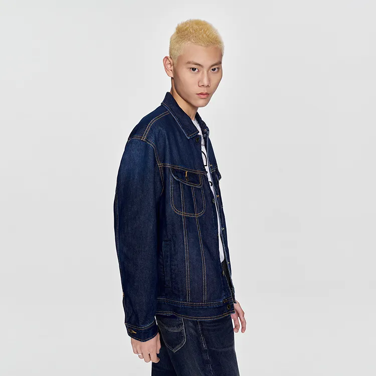 Lee Denim Jackets Men Dark Blue-6