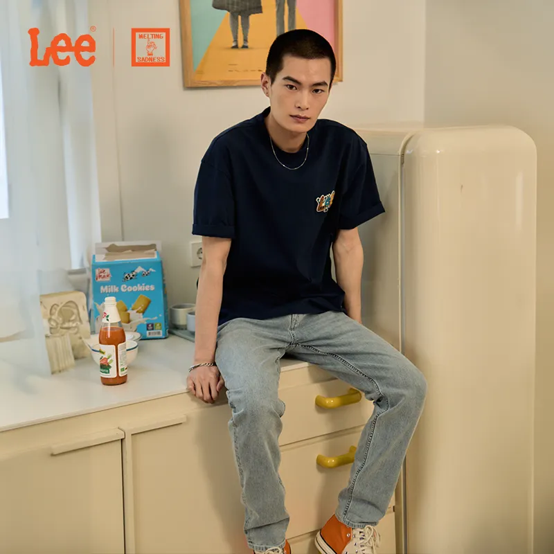 Melting Sadness X Lee Jeans Men Light Blue-3