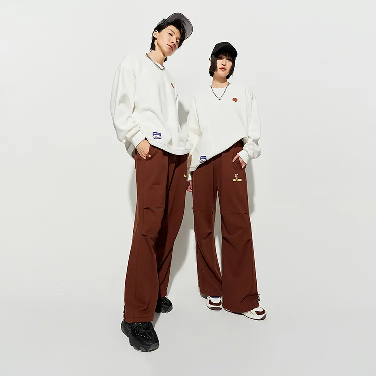 Lee Knitted Sweatpants Unisex Brown-3