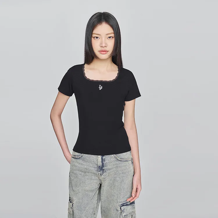 Lee T Shirts Women's Black-3