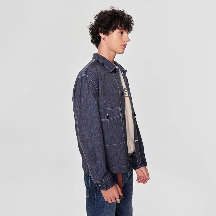 Lee Jackets Men Denim Blue-4