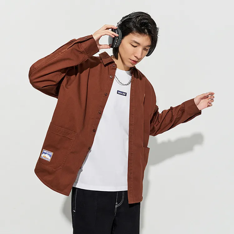 Lee Shirts Unisex Brown-4