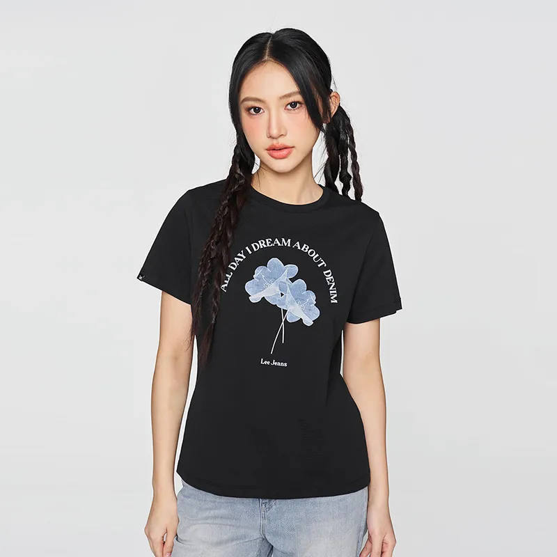 Lee T Shirts Women's Black-3