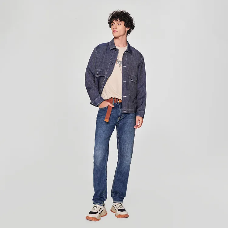 Lee Jackets Men Denim Blue-6