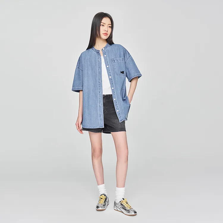 Lee SS25 Shirt Women's Medium Light Blue-2