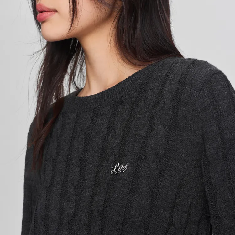 Lee Sweaters Women's Iron Gray-2