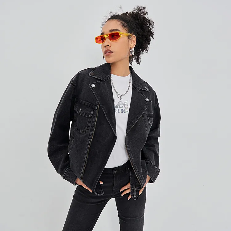 Lee Xline Denim Jackets Unisex Black-5