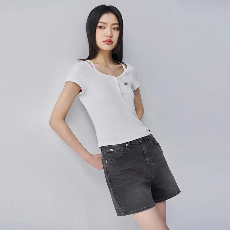 Lee SS25 Shorts Women's Black Gray-3