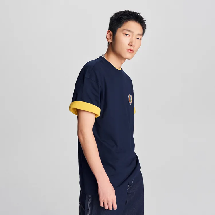 Melting Sadness X Lee T-Shirts Unisex Navy Blue-8