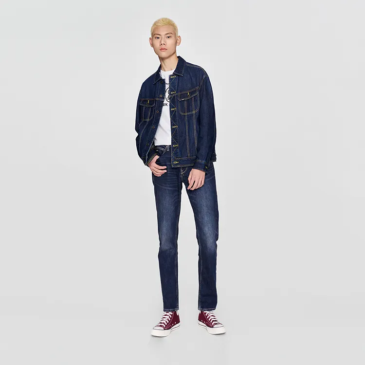 Lee Denim Jackets Men Dark Blue-2