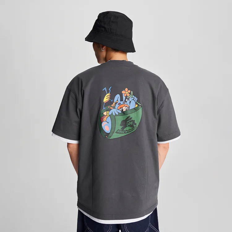 Melting Sadness X Lee T Shirts Unisex Iron Gray-5