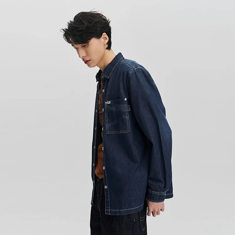 Lee Shirts Men Medium Blue-6