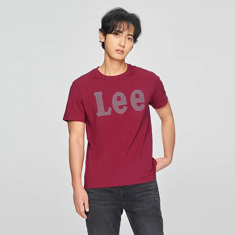 Lee T Shirts Men Burgundy-3