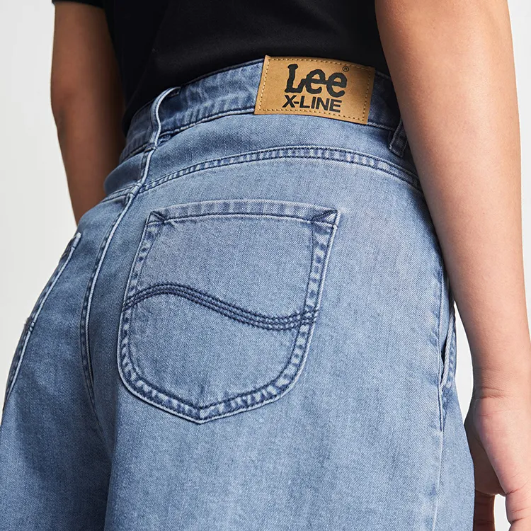 Lee Denim Shorts Women's Light Blue-5