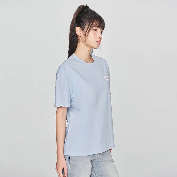 Lee T Shirts Women's Sky Blue-4
