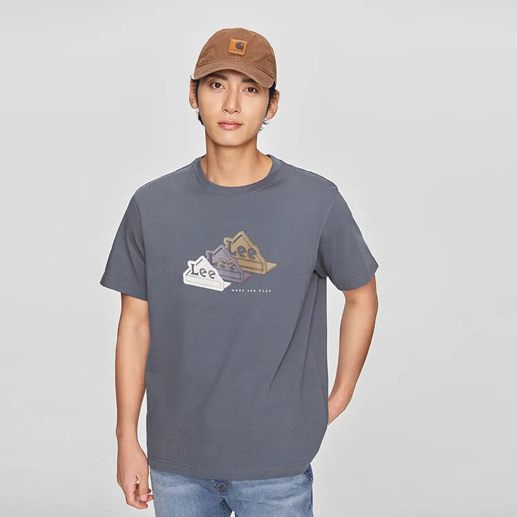 Lee T Shirts Men Iron Gray-3