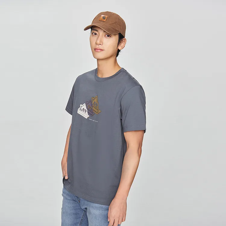Lee T Shirts Men Iron Gray-4