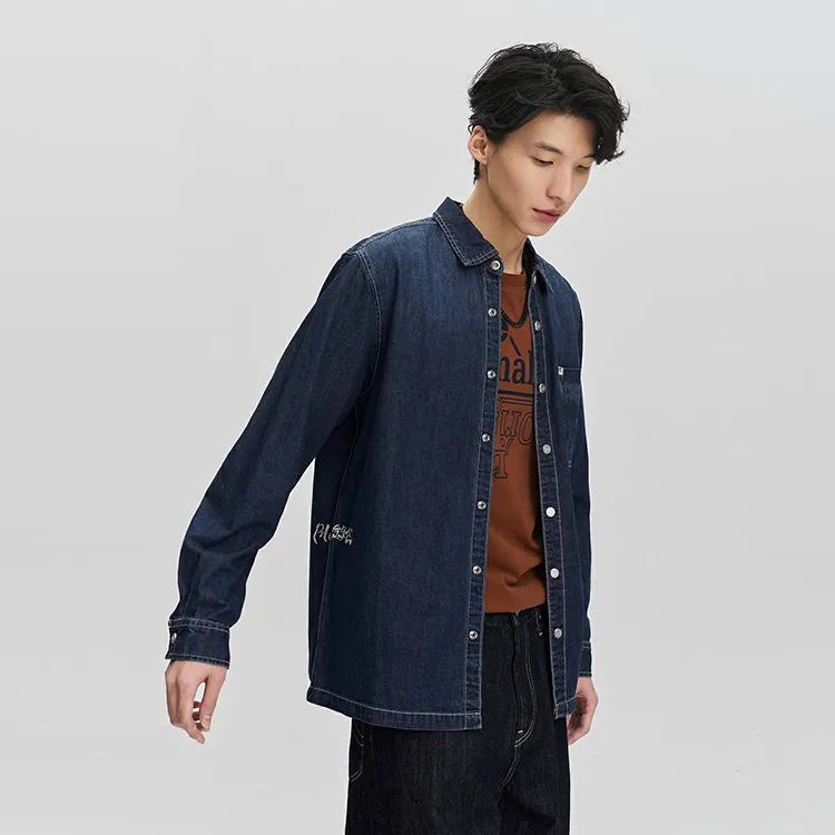 Lee Shirts Men Medium Blue-4