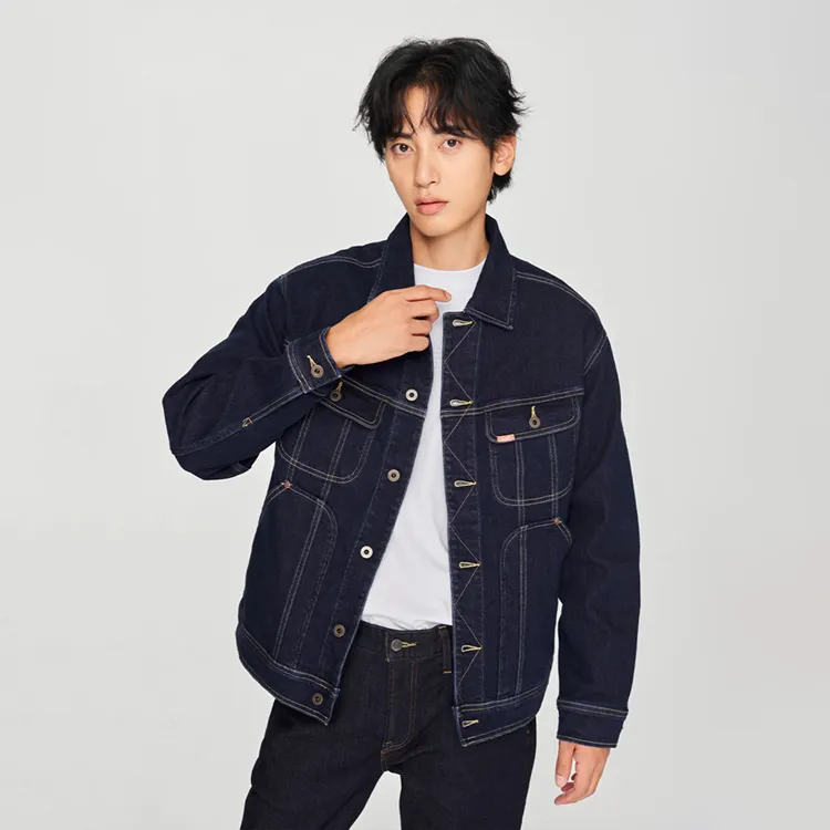 Lee Denim Jackets Men Dark Blue-4