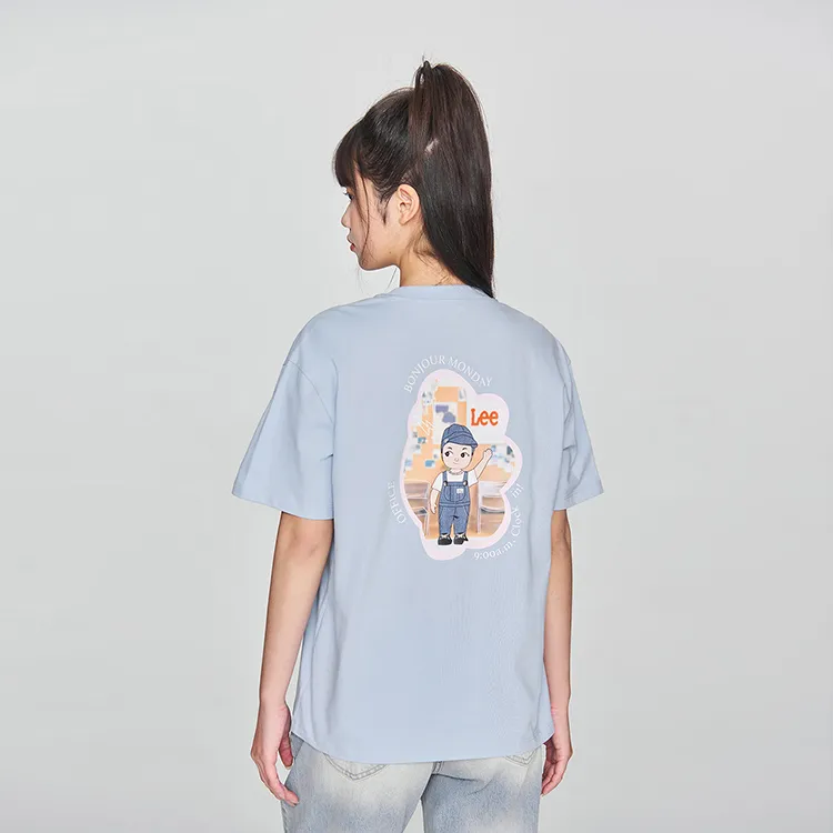 Lee T Shirts Women's Sky Blue-6