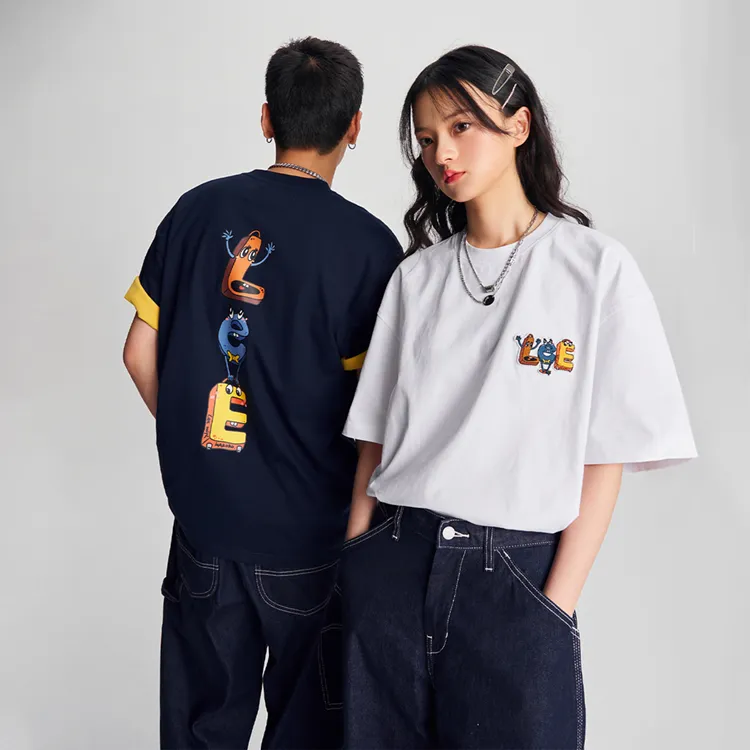 Melting Sadness X Lee T-Shirts Unisex Navy Blue-4
