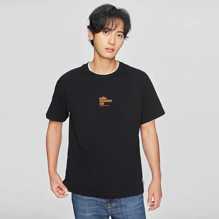 Lee T Shirts Men Black-3