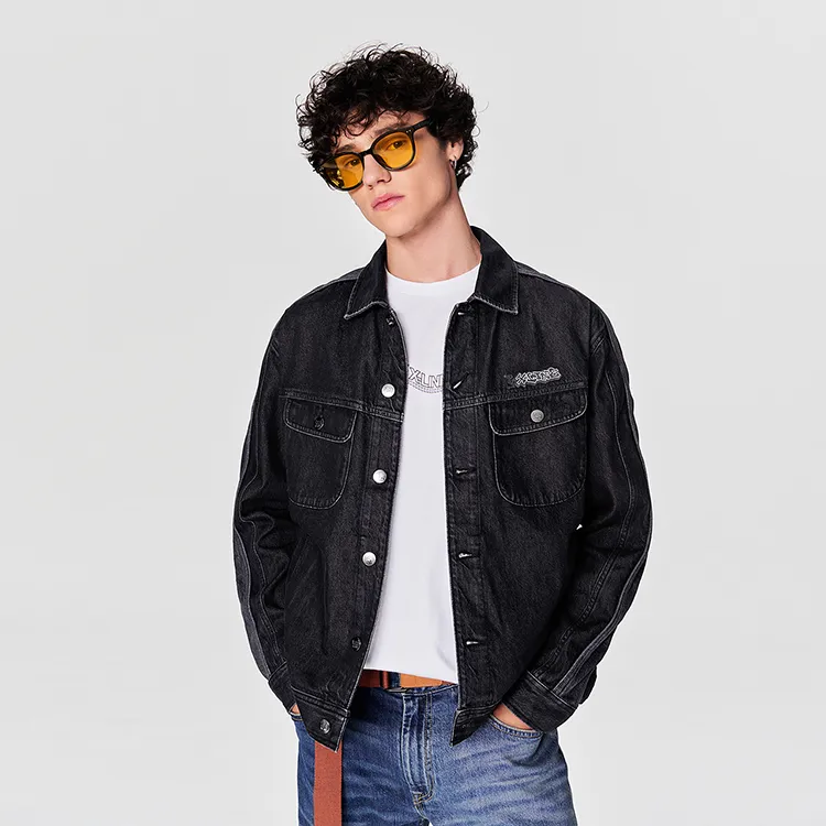 Lee Xline Denim Jackets Men Black-4
