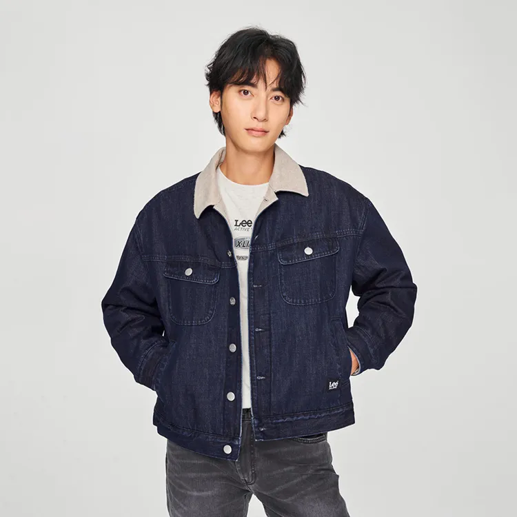 Lee FW24 Denim Jacket Men's Dark Blue-4
