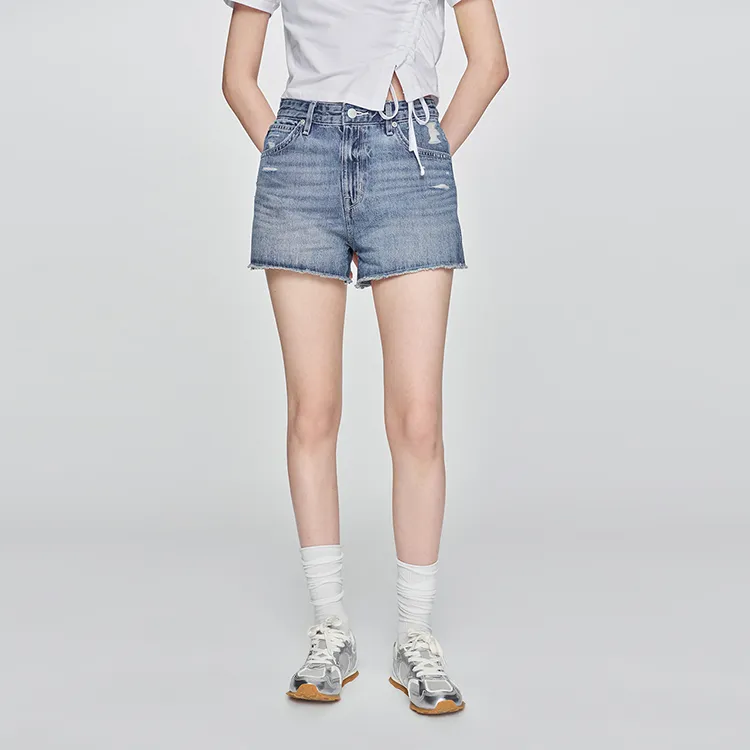 Lee SS25 Denim Shorts Women's Light Blue-3
