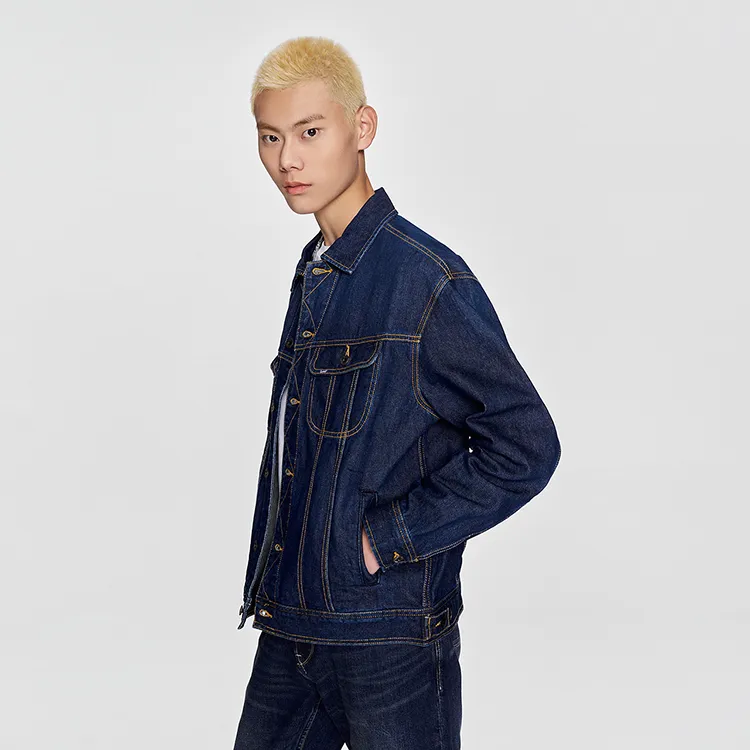Lee Denim Jackets Men Dark Blue-3