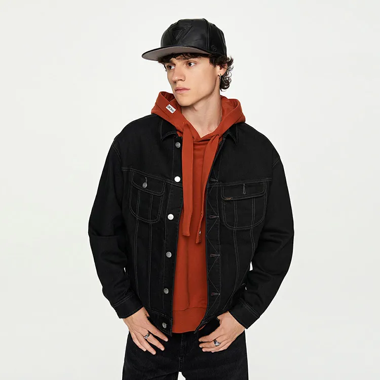 Lee Denim Jackets Men Black-5