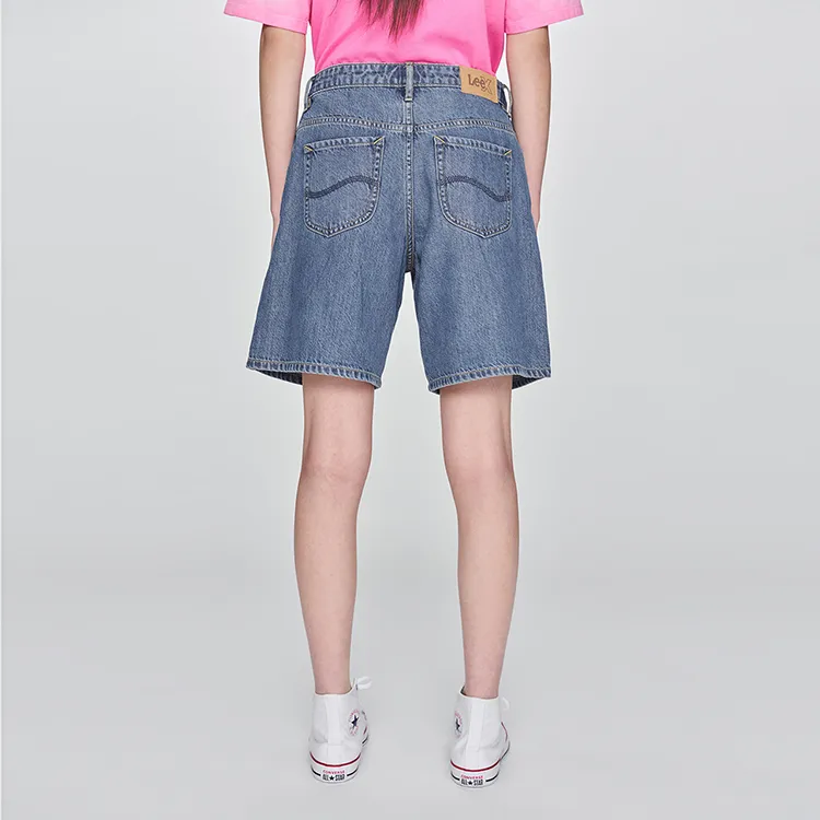 Lee SS25 Denim Shorts Women's Medium Light Blue-5
