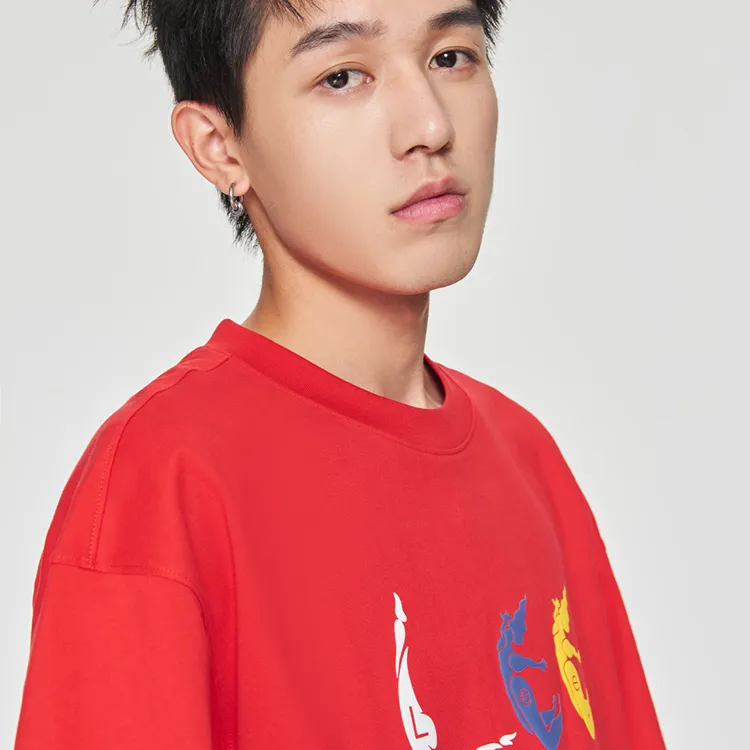 Indigo X Angel Chen X Lee T Shirts Unisex Red-6