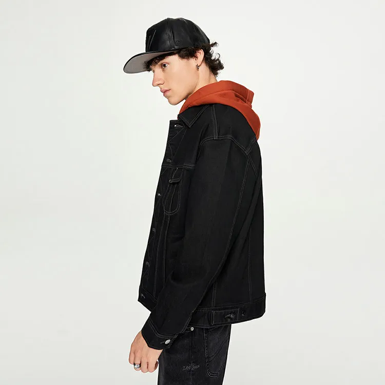 Lee Denim Jackets Men Black-3