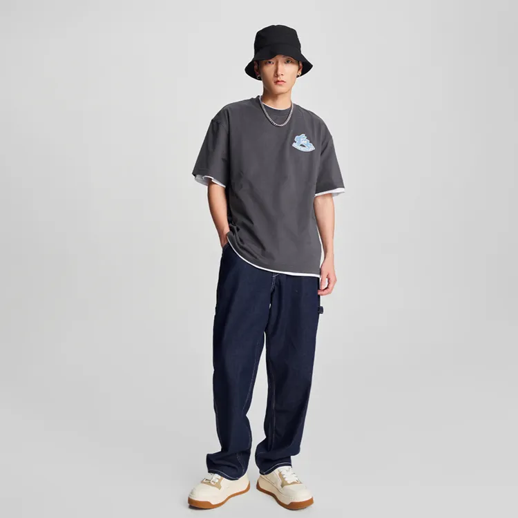 Melting Sadness X Lee T Shirts Unisex Iron Gray-3