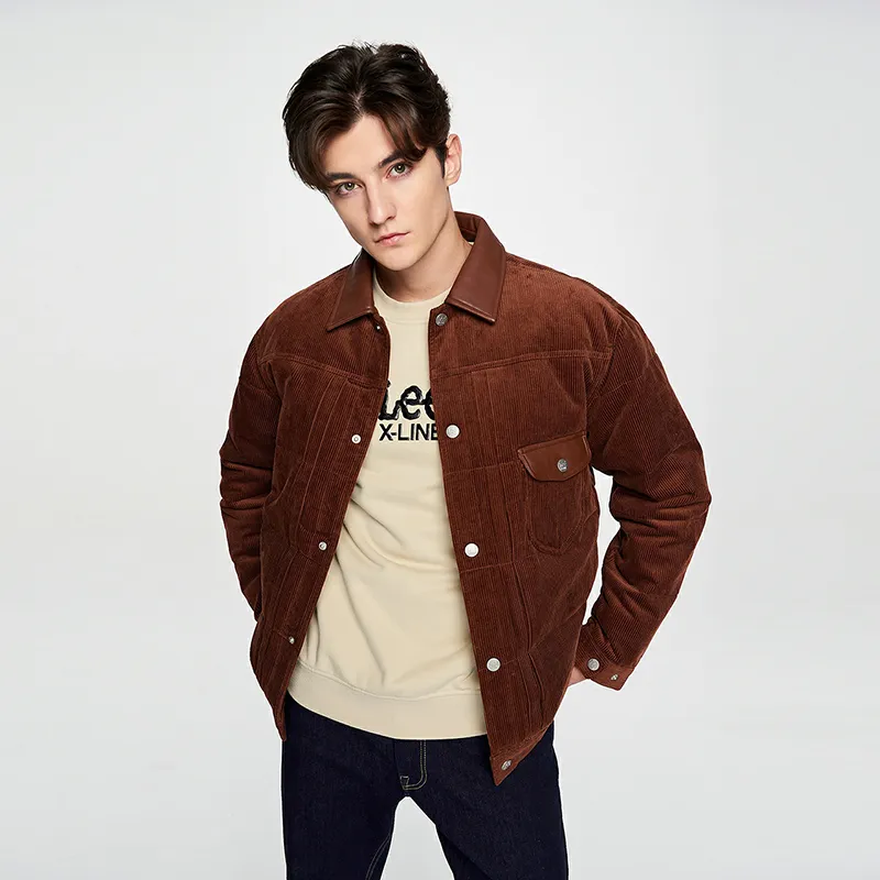 Lee Xline Down Jackets Men Brown-2