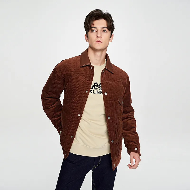 Lee Xline Down Jackets Men Brown-5