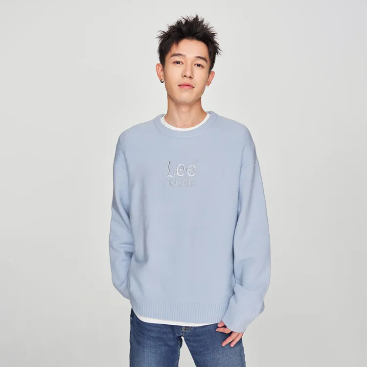 Lee FW24 Sweater Unisex Sky Blue-3
