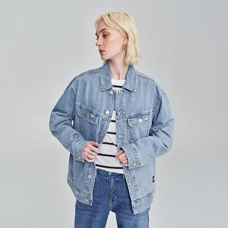 Lee Xline Denim Jackets Unisex Light Blue-3