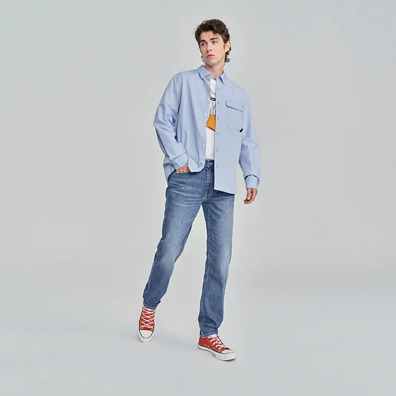 Lee Xline Shirt Men's Oxford Blue-3
