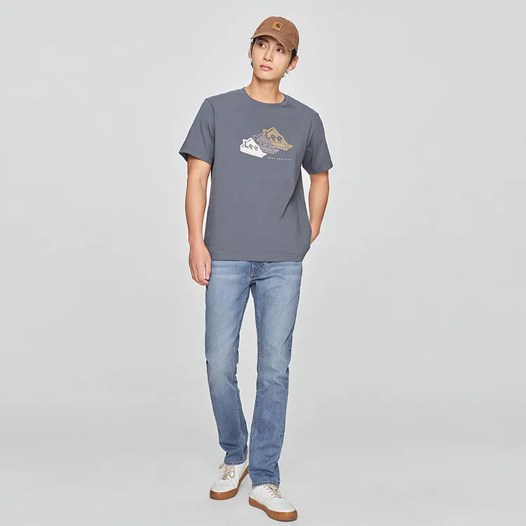 Lee T Shirts Men Iron Gray-2